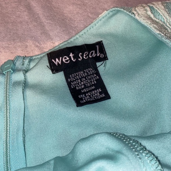 Light Blue Lace Dress Wet Seal Size M - Picture 2 of 2
